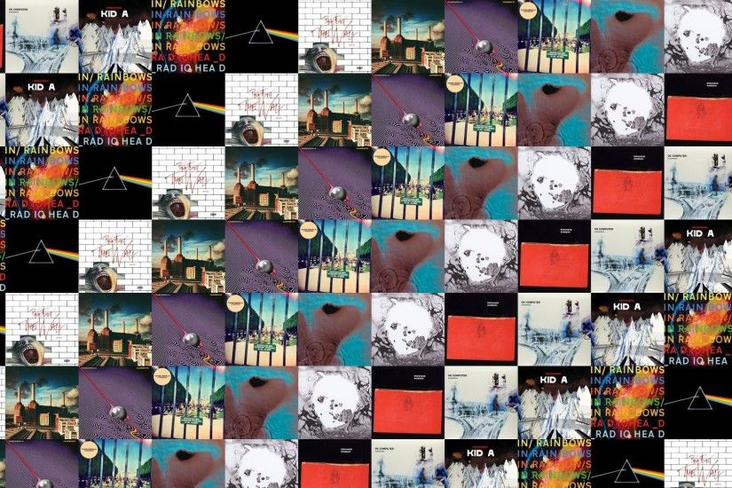 Download this free wallpaper with images of Radiohead – Amnesiac, Radiohead  – OK Computer, Radiohead – Kid A, Radiohead – In Rainbows, Pink Floyd – The  Dark ...
