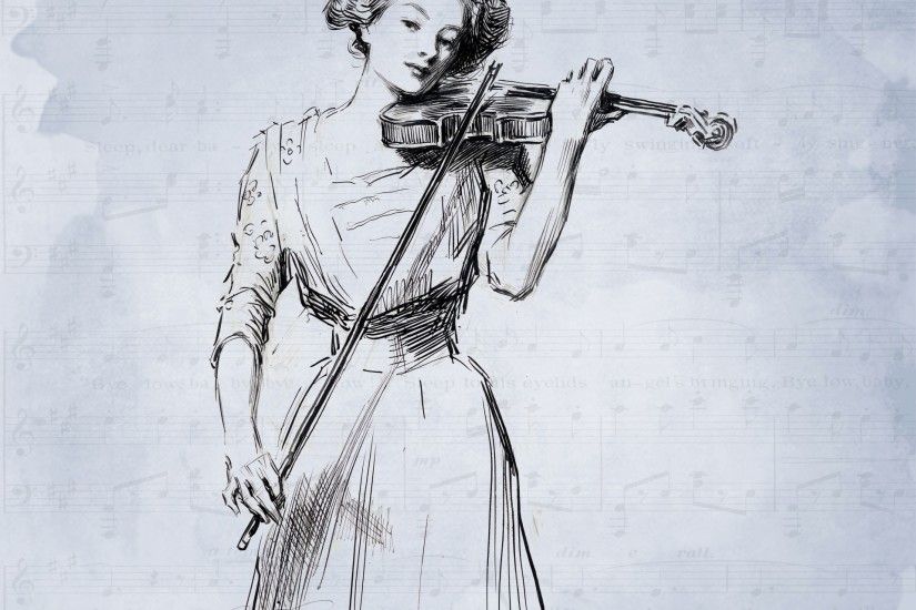 Violin Lady Music Background
