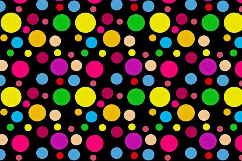 Black Background Rainbow Dots Paper