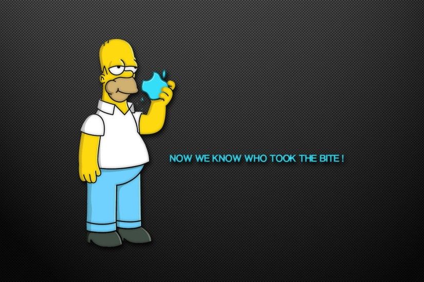 The Simpsons Funny Mac Wallpapers With Homer Simpson Background