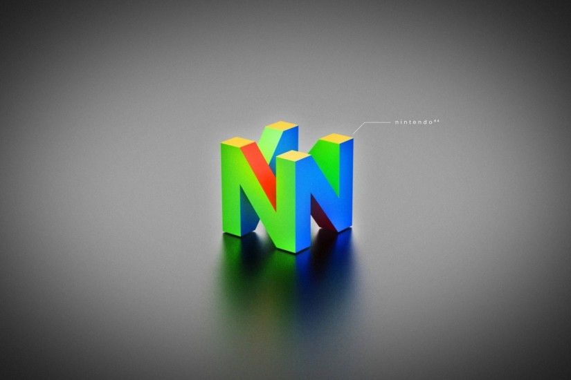 Download Wallpaper Â· Back. nintendo minimalistic logos n64 ...
