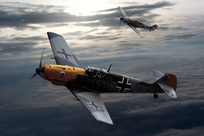 Wallpaper Abyss Messerschmitt, Messerschmitt Bf 109, Luftwaffe, Artwork,