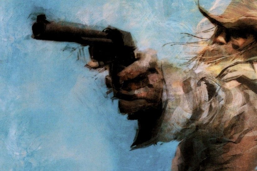 Metal Gear guns cowboys artwork Revolver Ocelot wallpaper .