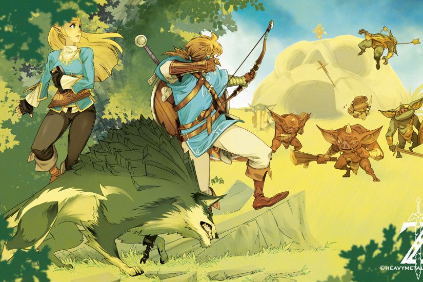 Video Game - The Legend of Zelda: Breath of the Wild Link Zelda Wolf Link
