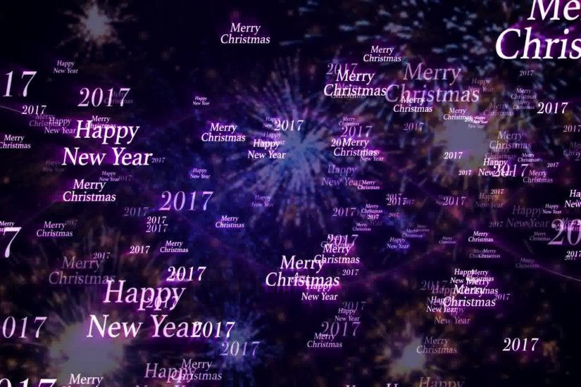 2017, Merry Christmas, Happy New Year, Background Texts, Loop, 4k Motion  Background - VideoBlocks