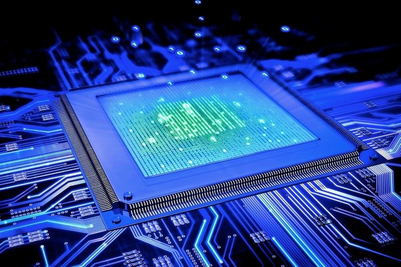 Processor CPU Motherboard Blue Circuits Circuit Board computer wallpaper