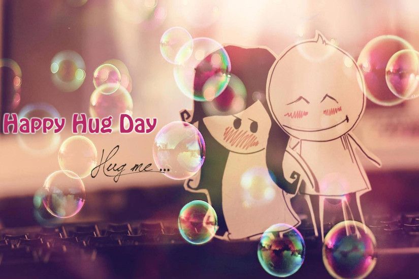 Hug day cartoon wallpaper animation.