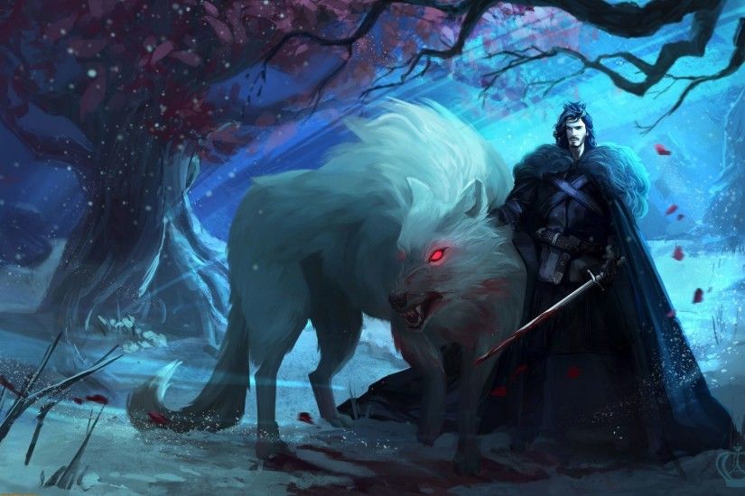 Game Of Thrones, Wolf, Direwolves, Direwolf, Concept Art, Sword, Fantasy  Art, Artwork, Jon Snow, A Song Of Ice And Fire, Ghost Wallpapers HD /  Desktop and ...