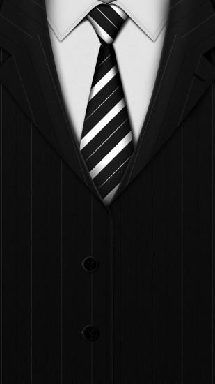 Black And White Suit Tie Android Wallpaper ...