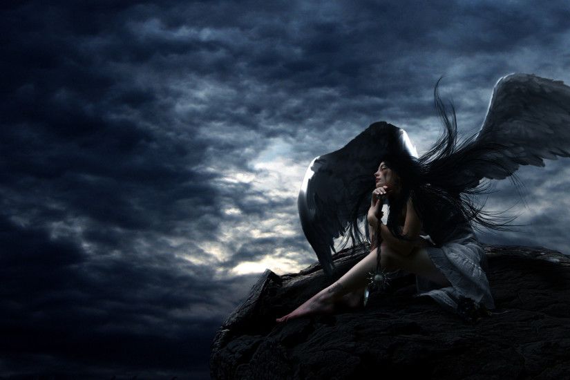 1920x1080 Awesome Black Angel Photo | Black Angel Wallpapers
