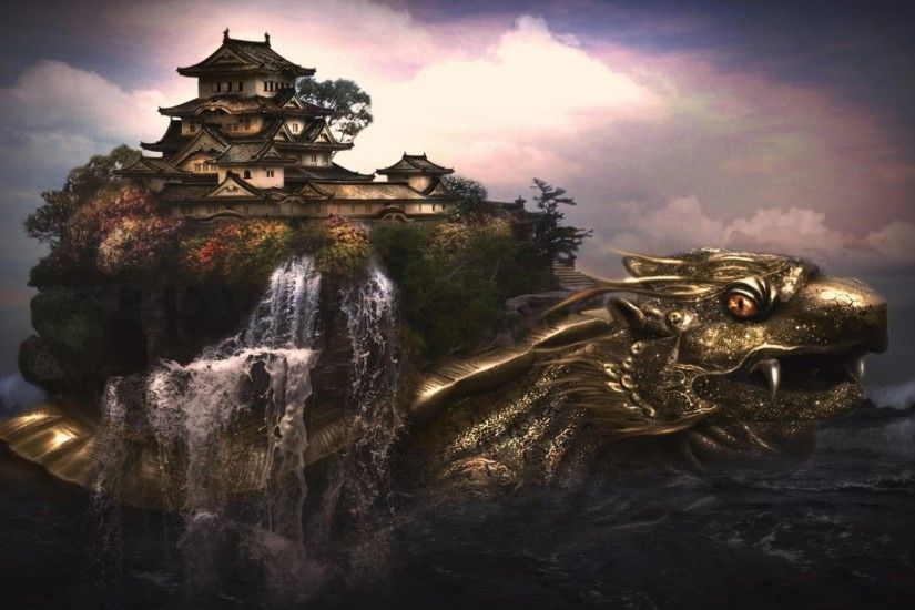 3D City On A Dragon Wallpaper | HD 3D and Abstract Wallpaper Free Download  ...
