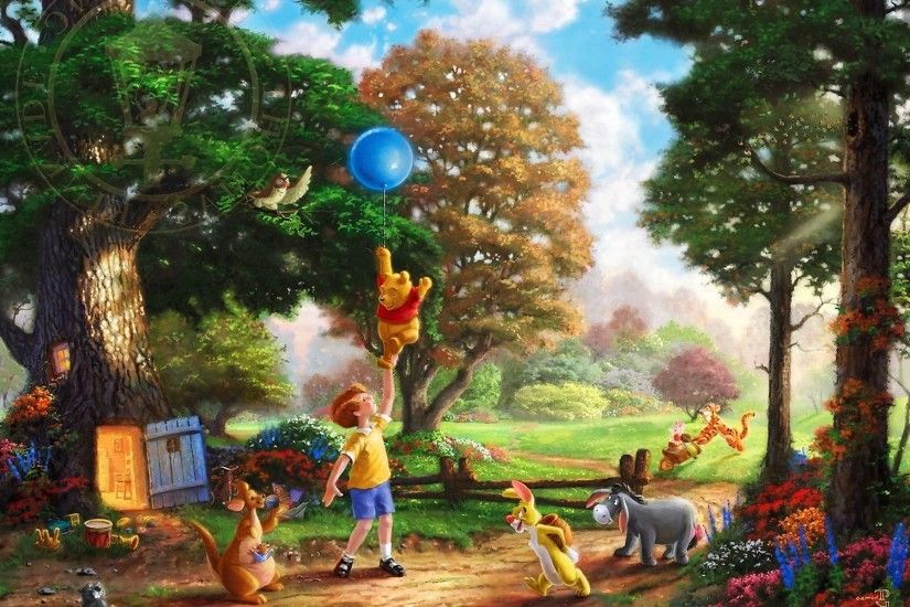 Winnie The Pooh Thomas Kinkade Wallpaper,Images,Pictures,Photos,HD  Wallpapers