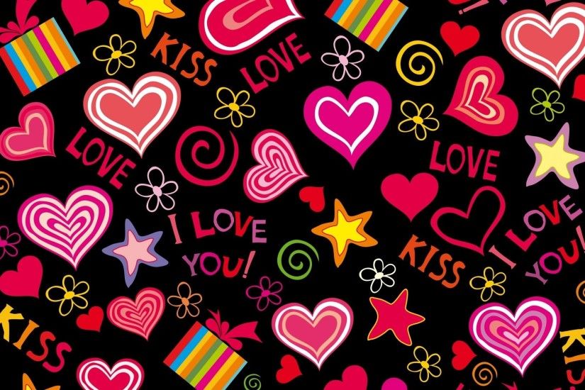 Love words and nice hearts love wallpapers
