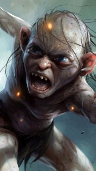 ... Download Wallpaper 640x960 The lord of the rings, Gollum, White .