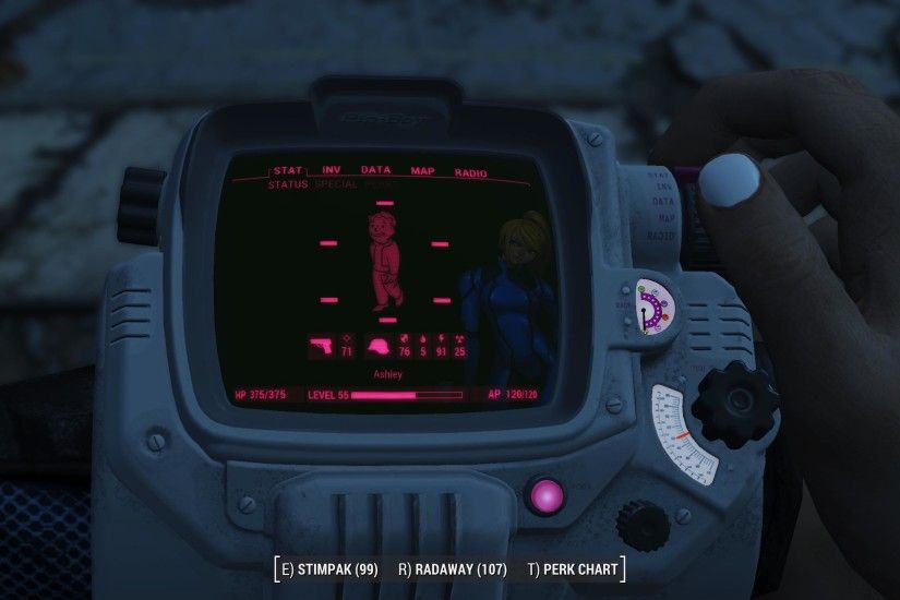 Zero Suit Samus PIP-Boy Background at Fallout 4 Nexus - Mods and community
