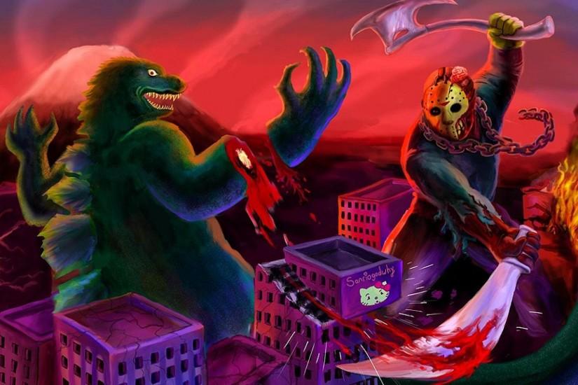 Godzilla Vs Jason Wallpaper