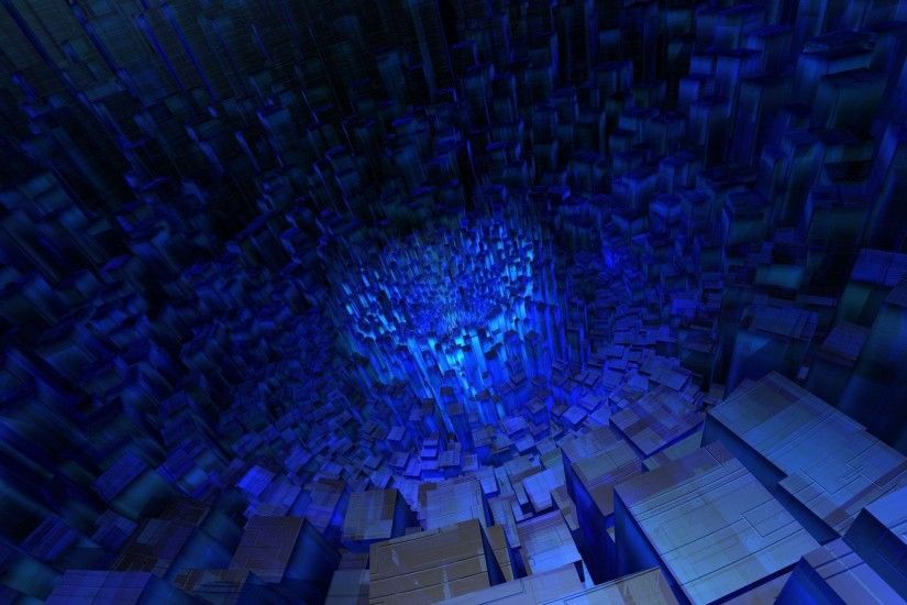 3D Blue Cube Tunnel Wallpaper | HD 3D and Abstract Wallpaper Free Download  ...