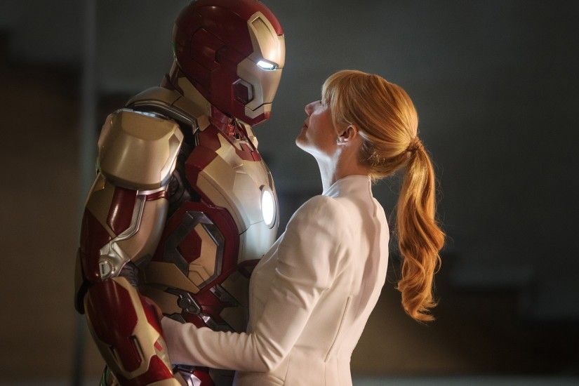 Iron Man 3 Tony Stark intimate with Pepper Potts 1920x1080 Resolution