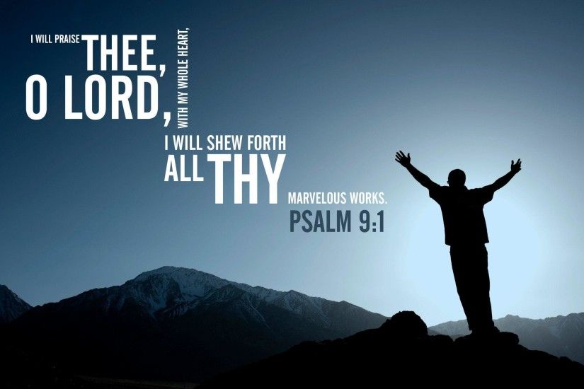 Psalm 9:1 Scripture HD Wallpaper | Christian Wallpapers