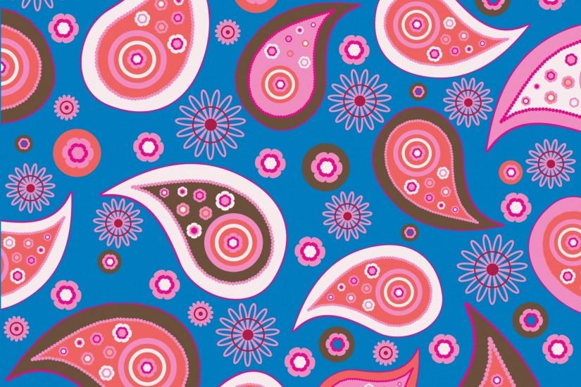 ... Background Scrapbook Blue Paisley Paisley Pattern Pink Blue Shades