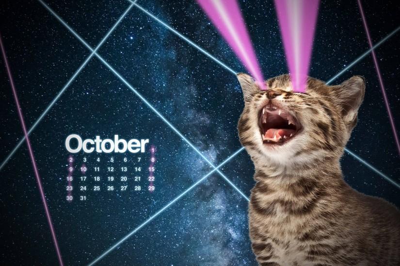 October 2016 Desktop Calendar Wallpaper