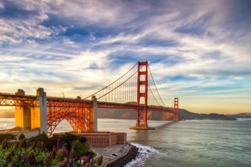 Preview wallpaper golden gate bridge, sunset, san francisco, california,  usa 2560x1080