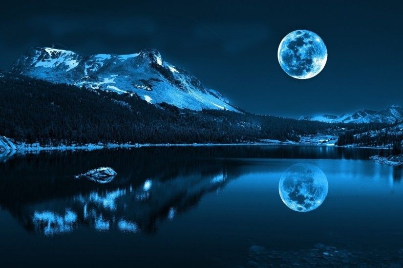 Image for 3D Wallpaper Of Lake And Moon Wallpaper Backgrounds HD Wallpapers