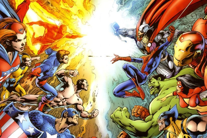 Bucky / Captain America / Hulk / Human Torch / Iron Man / Miss America /  namor / spider woman / Spider-Man / Thor / Whizzer / Wolverine