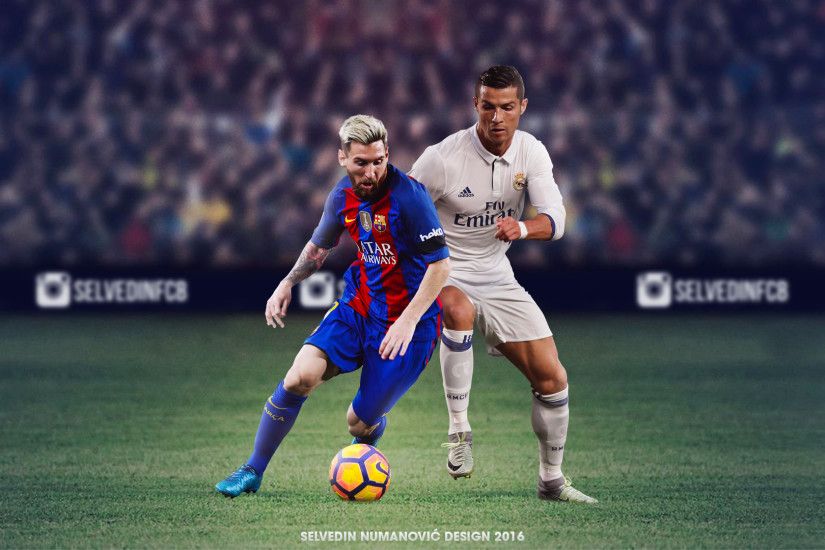SelvedinFCB 3 0 Messi vs Ronaldo HD WALLPAPER by SelvedinFCB