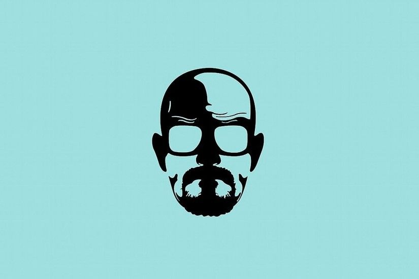 Blue minimalistic breaking bad walter white simple background wallpaper