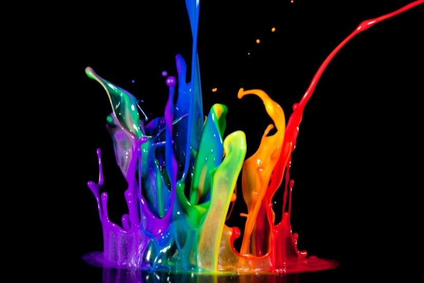 Wallpapers For > Neon Color Splash Background