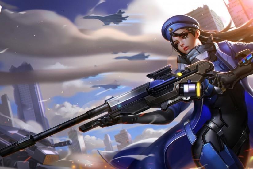 Preview wallpaper overwatch, ana, blizzard entertainment, girl, weapons  1920x1080