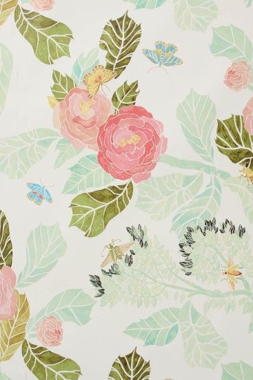 Watercolor Flora Wallpaper