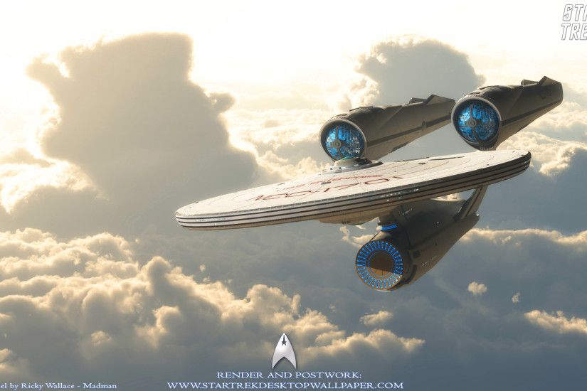 Star Trek USS Enterprise NCC1701 On Clouds. Free Star Trek computer desktop  wallpaper, images