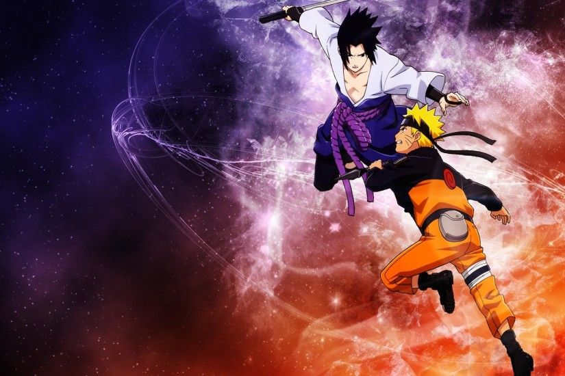 Sasuke and Naruto Fighting Wallpaper