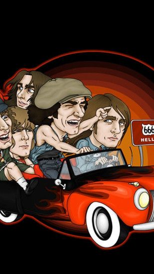 1080x1920 Wallpaper acdc, picture, car, direction, sign