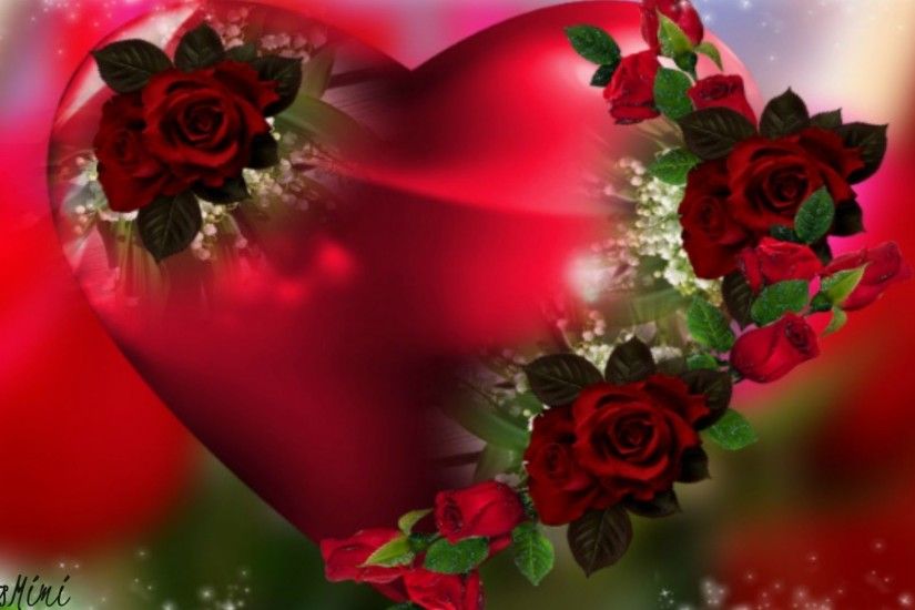 Heart Tag - Heart Flower Valentine Beautiful Romantic Roses Pretty Red Love  Flowers Wallpapers New for