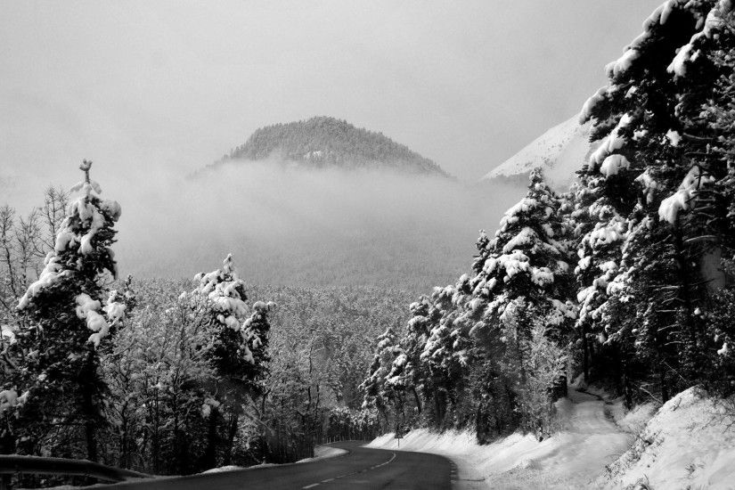 photography, Nature, Landscape, Winter, Trees, Road, Snow, Mountain, Mist  Wallpapers HD / Desktop and Mobile Backgrounds