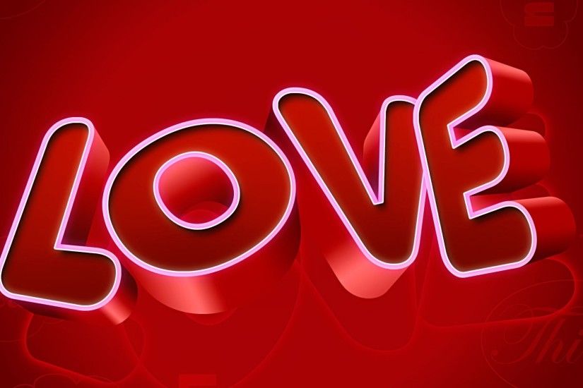 Cool Love Red Background HD