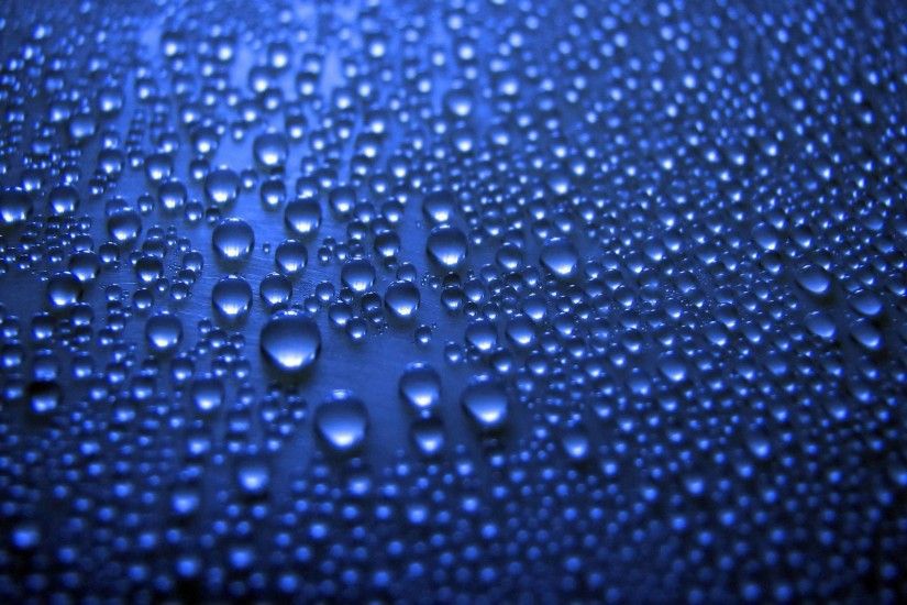 Blue Water Drops Wallpaper Background