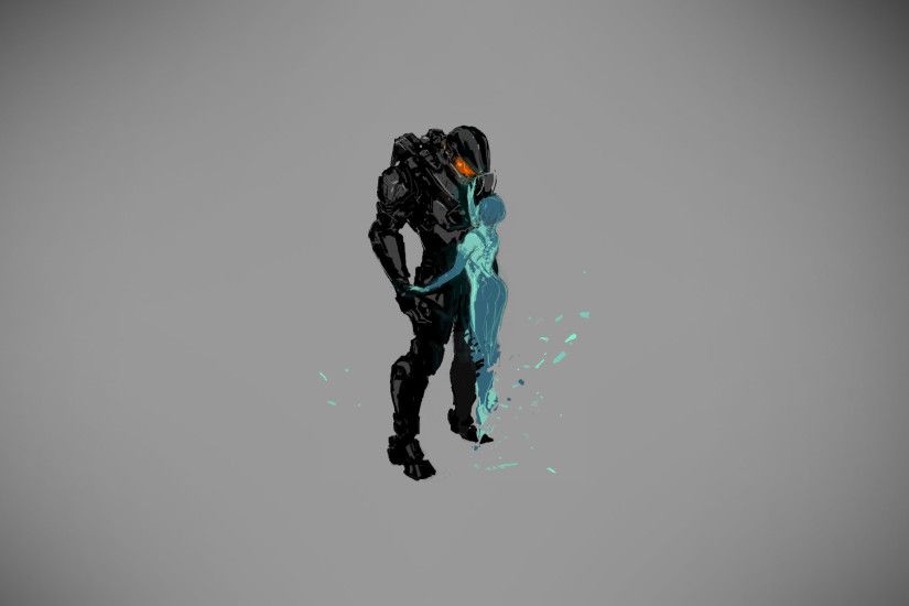 Artwork Cortana Halo Master Chief