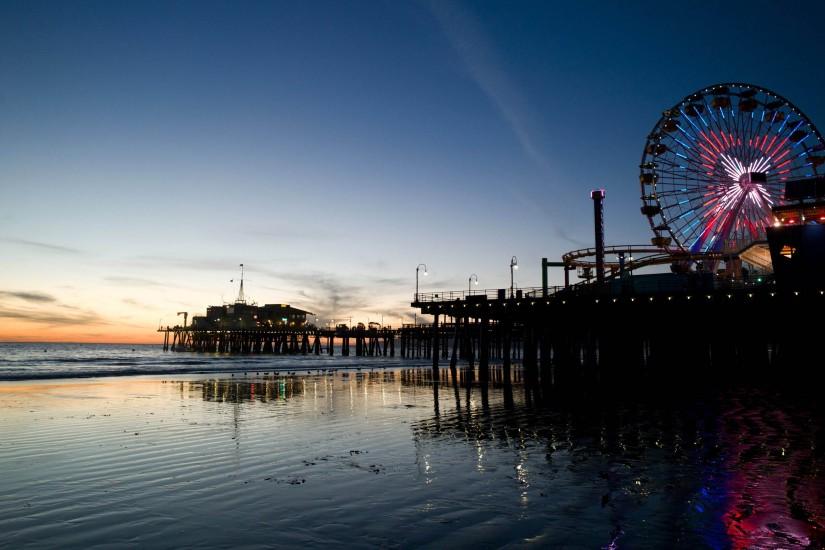 Pacific Park Ferris Wheel, Santa Monica, California, USA 3840x2160 wallpaper