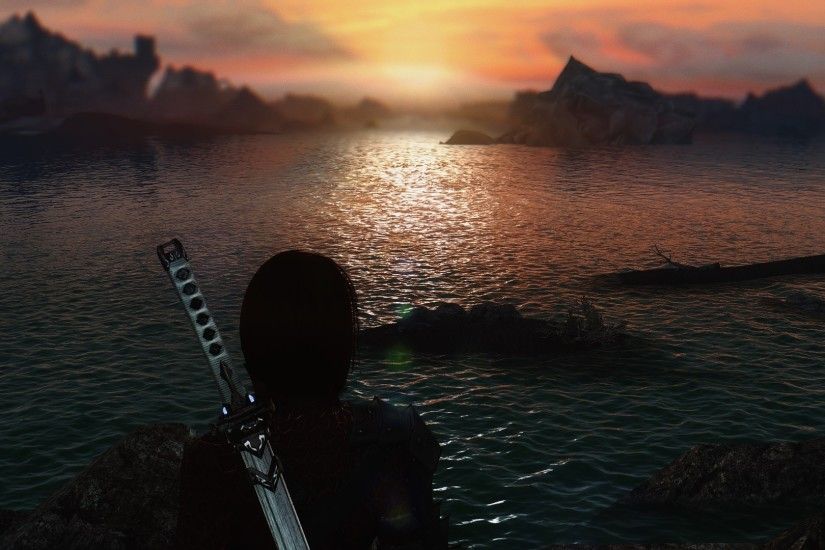 The Elder Scrolls V: Skyrim, Women, Landscape, Sunset, Sunrise Wallpapers  HD / Desktop and Mobile Backgrounds