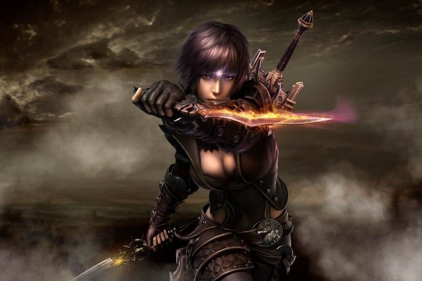 2560x1600 Fantasy - Women Warrior Fantasy Girl Woman Woman Warrior Spear  Piercing Jewelry Aqua Eyes Wallpaper