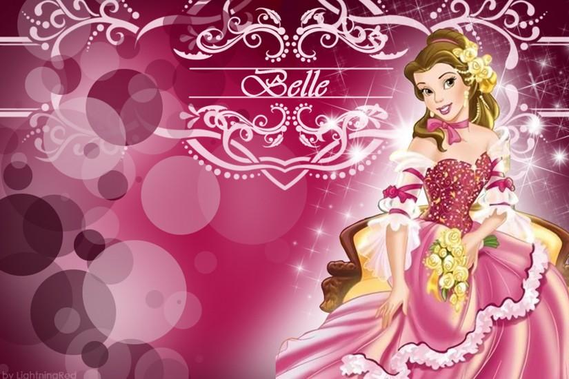 HD Wallpaper and background photos of Pink Belle Wallpaper for fans of  Disney Princess images.
