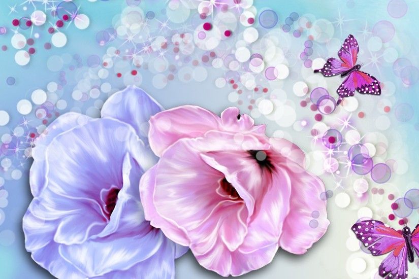 Butterflies And Roses Wallpaper Â» WallDevil - Best free HD desktop .