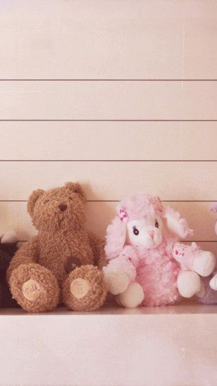 cute teddy bear couple iphone android mobile wallpaper - http://wallfest.com