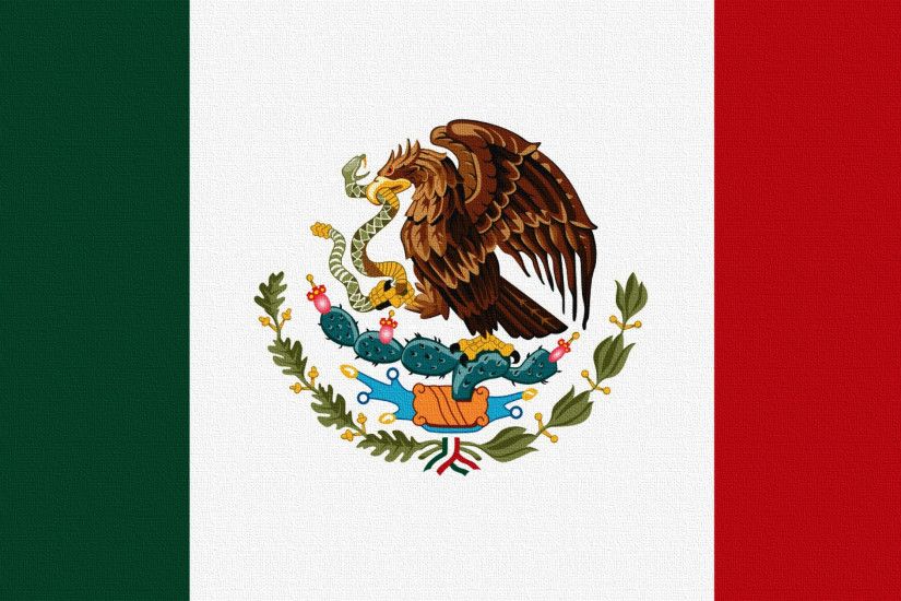 2048x2048 Wallpaper flag, snake, mexico, eagle