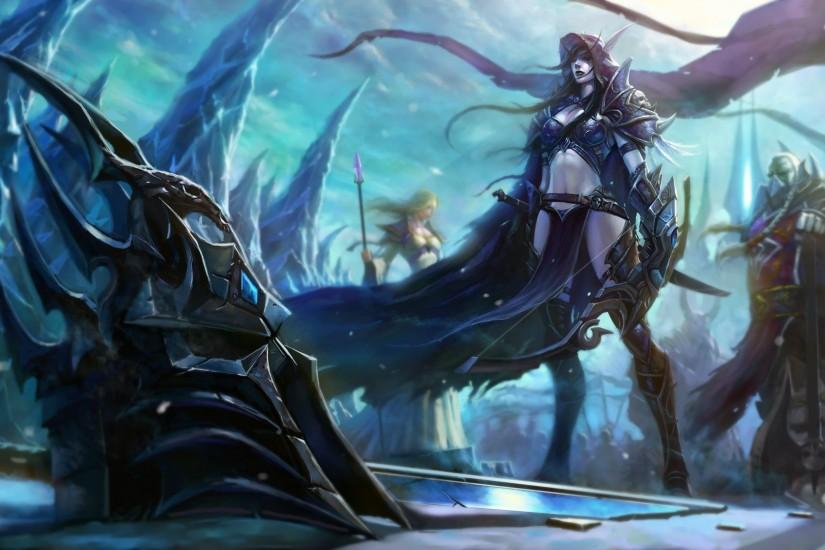 World Of Warcraft Lich King Lady Sylvanas Varok Saurfang Jaina Proudmoore  wallpaper