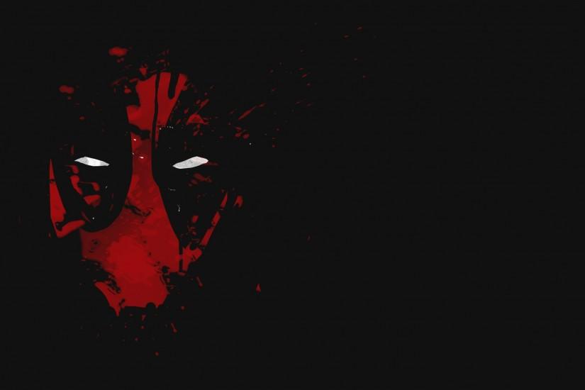Cool Deadpool Wallpaper with Red Abstract Mask with White Eyes in Dark  Background